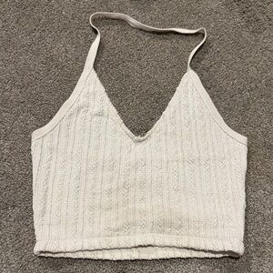 Zara Cream Knit Crop Top